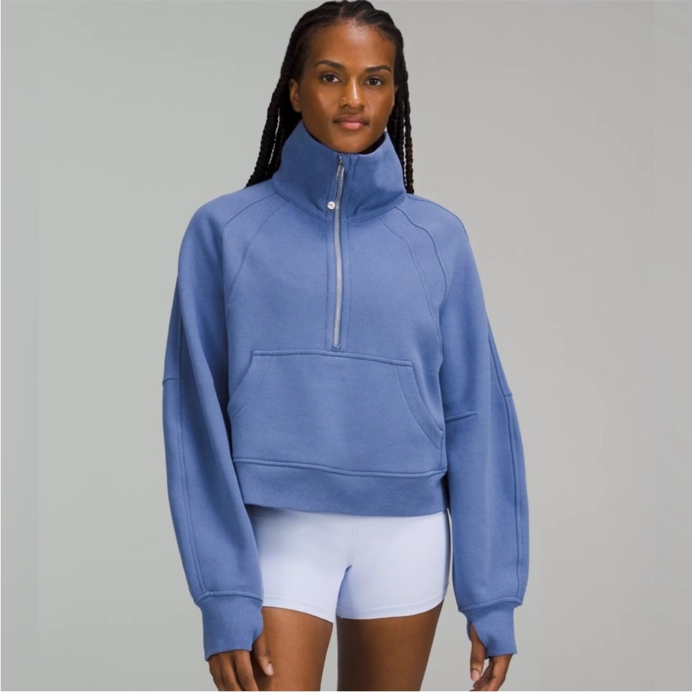 Lululemon Scuba Oversized Half Zip Hoodie Blue M/L
